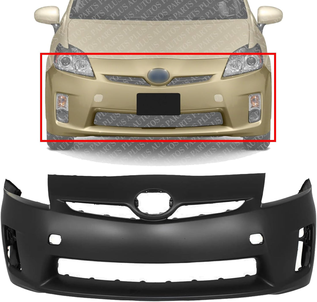AUTOS PARTS PLUS Front Bumper Cover Primed Direct Replacement Compatible With 2010-2011 Toyota Prius TO1000359 5211947917