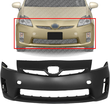 AUTOS PARTS PLUS Front Bumper Cover Primed Direct Replacement Compatible With 2010-2011 Toyota Prius TO1000359 5211947917
