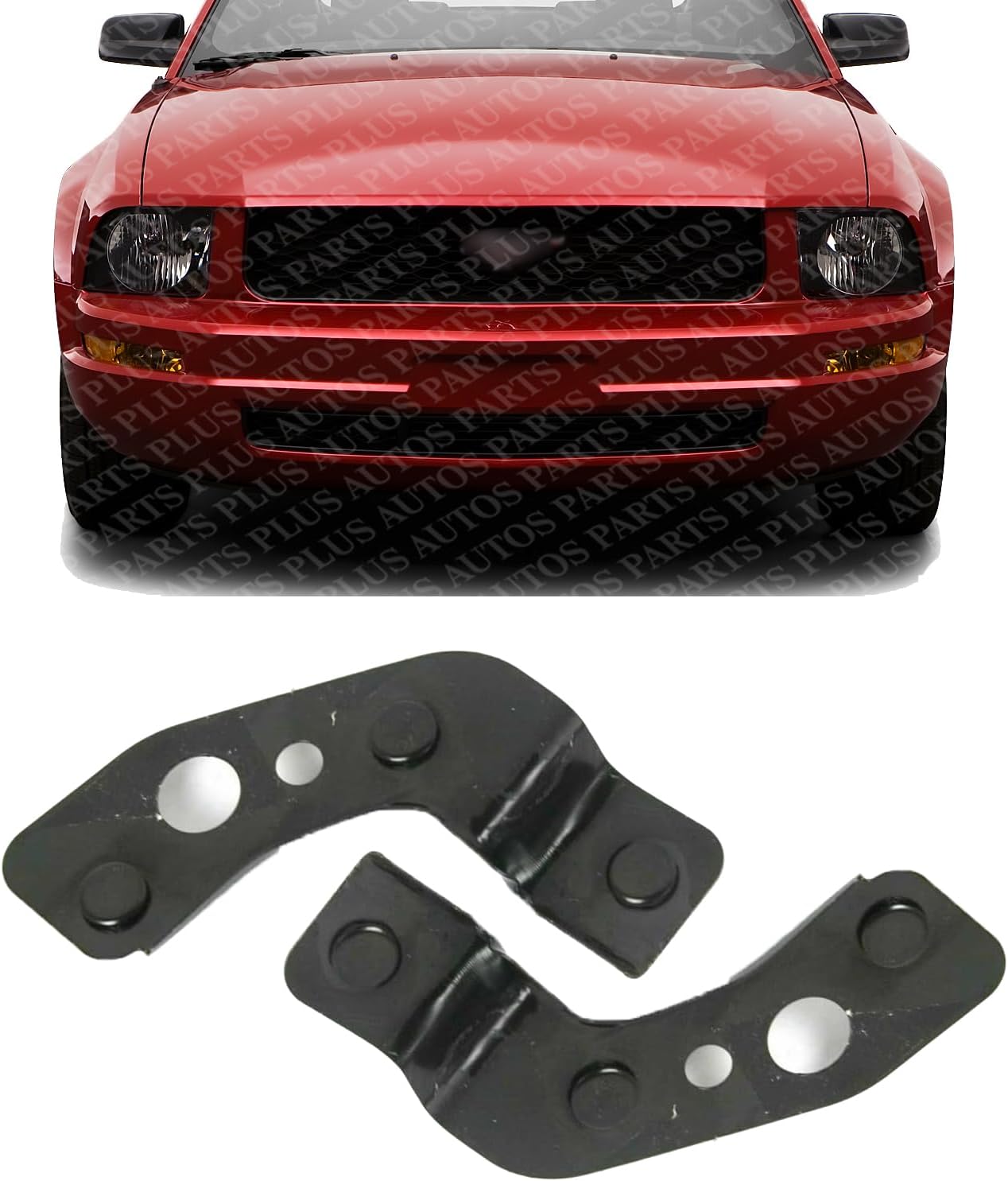 Set Of 2 Front Bumper Bracket Right Passenger And Left Driver Side Direct Replacement Compatible With 2005-2009 Ford Mustang FO1067166 FO1066166 5R3Z17E856AA 5R3Z17E857AA