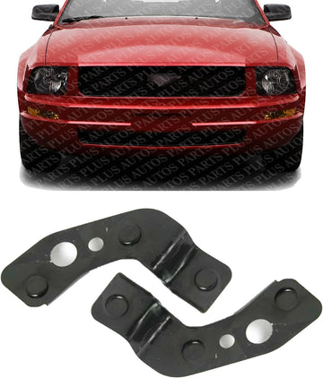 Set Of 2 Front Bumper Bracket Right Passenger And Left Driver Side Direct Replacement Compatible With 2005-2009 Ford Mustang FO1067166 FO1066166 5R3Z17E856AA 5R3Z17E857AA