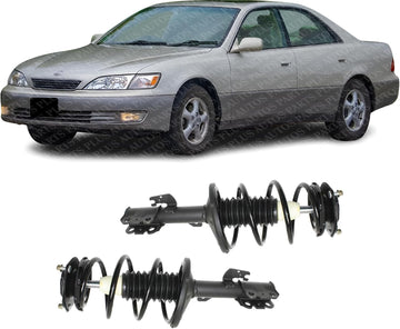 Set Of 2 Front Spring Strut Assembly With Twin-Tube Steel Left Driver & Right Passenger Side Direct Replacement Compatible With 2002-2003 Toyota Camry/Lexus ES300
