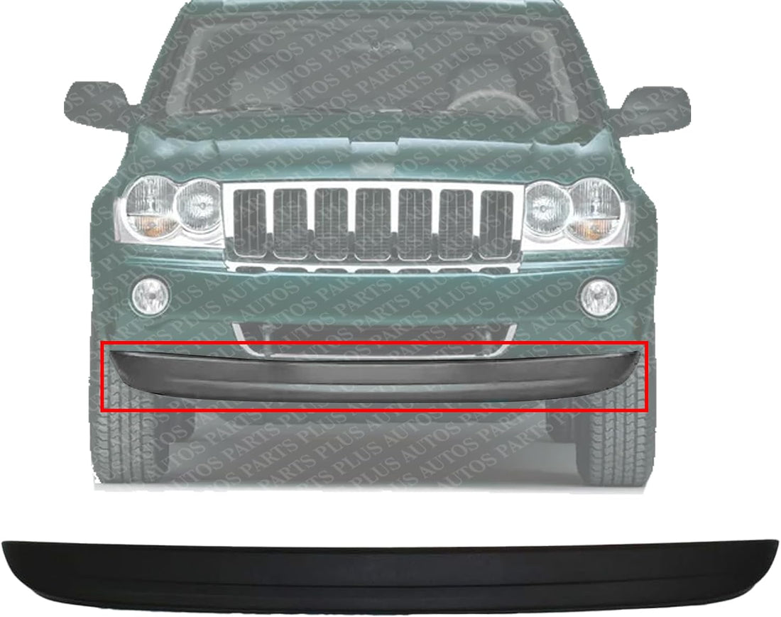 Front Lower Valance Air Dam Primed Plastic Direct Replacement Compatible With 2005-2007 Jeep Grand Cherokee CH1090130 5159125AB