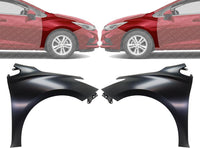 Set Of 2 Front Fender Primed Steel Left Driver & Right Passenger Side Direct Replacement Compatible With 2016-2019 Chevrolet Cruze GM1241396 GM1240396 84123270 84259707