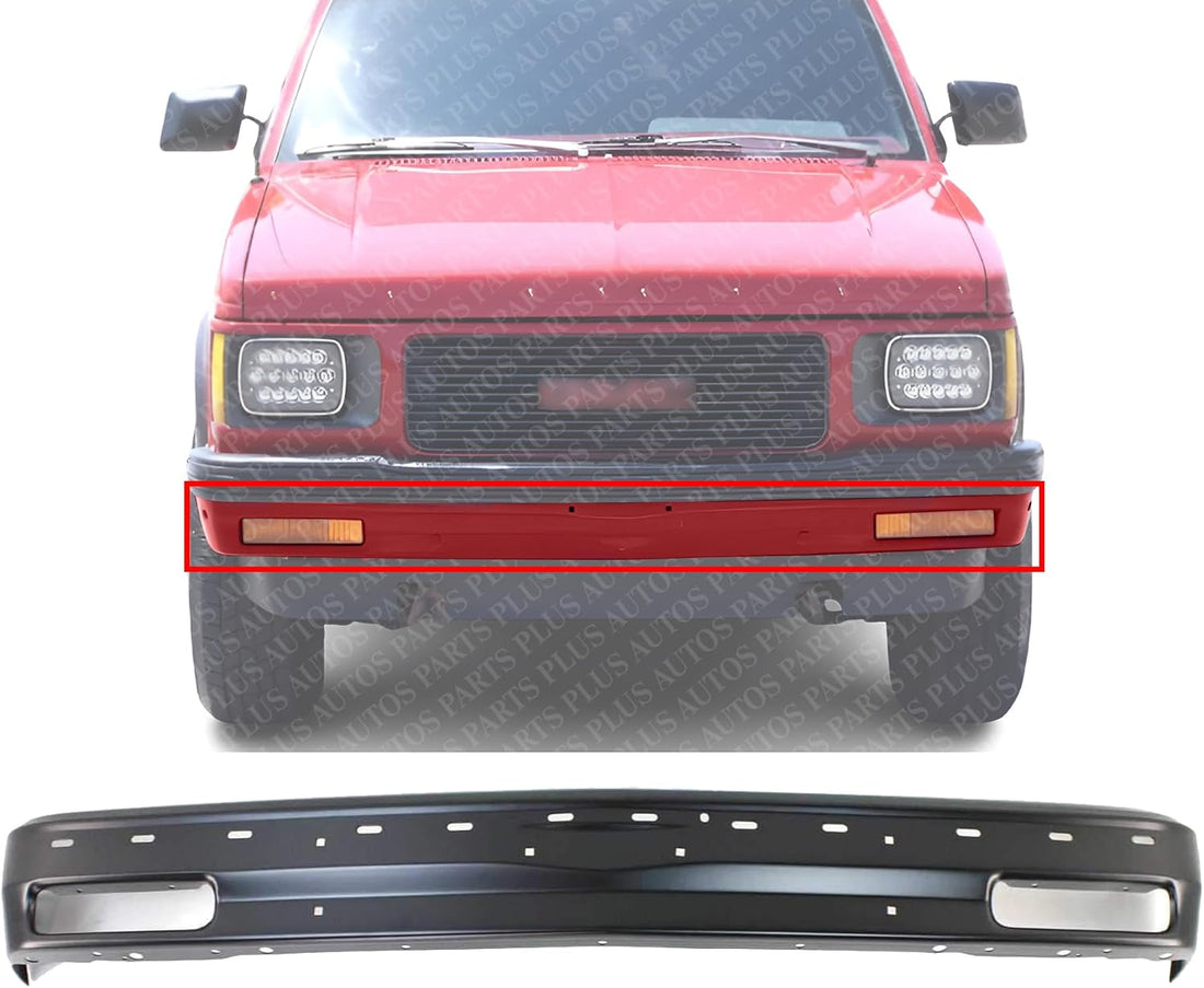 Front Bumper Face Bar Primed With Molding Holes Steel Direct Replacement Compatible With 1983-1994 Chevrolet S10 Blazer / 1982-1993 S10 Pickup GM1002179 15961869