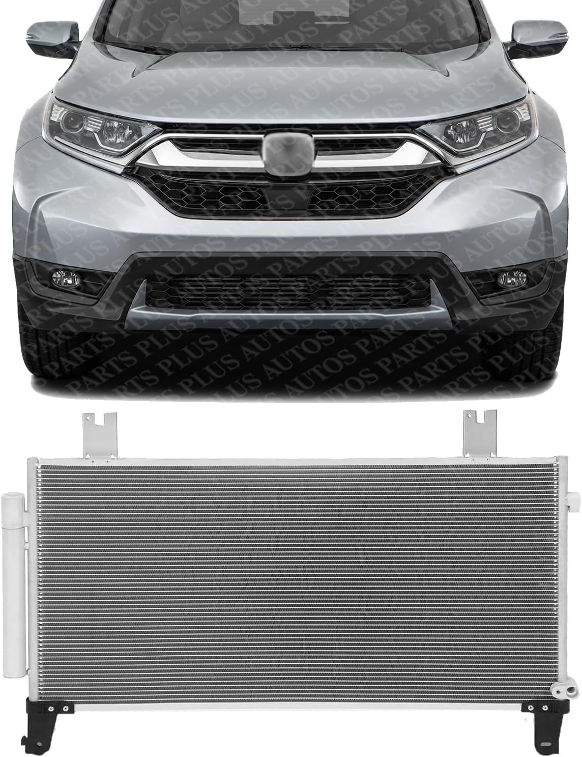 Front A/C Condenser Aluminum Core Direct Replacement Compatible With 2017-2022 Honda CR-V HO3030167 80100TLAA01