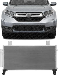 Front A/C Condenser Aluminum Core Direct Replacement Compatible With 2017-2022 Honda CR-V HO3030167 80100TLAA01