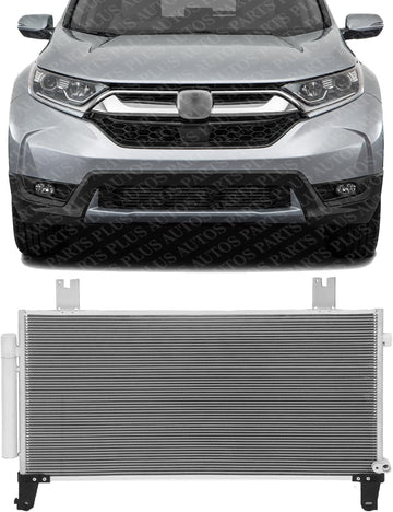 Front A/C Condenser Aluminum Core Direct Replacement Compatible With 2017-2022 Honda CR-V HO3030167 80100TLAA01
