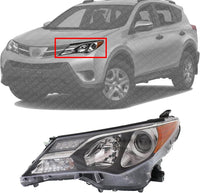 Front Head Light Assembly Left Driver Side Direct Replacement Compatible With 2013-2015 Toyota RAV4 TO2502217 811500R042