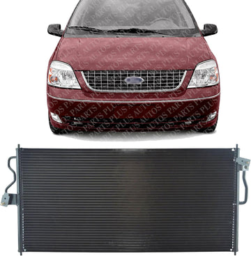 AUTOS PARTS PLUS Front A/C Condenser Aluminum Core Direct Replacement Compatible With 1999-2003 Ford Windstar / 2004-2007 Freestar FO3030154 6F2Z19712A