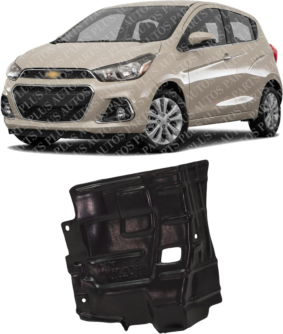 Front Inner Fender Liner Left Driver Side Direct Replacement Compatible With 2016-2022 Chevrolet Spark GM1250165 42353386-PFM