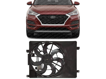 Front Radiator Single Fan Assembly Direct Replacement Compatible with 2016-2021 Hyundai Tucson / 2017-2022 Kia Sportage HY3115155 25380D3600