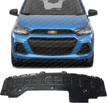 PLUS Front Engine Splash Shield Under Cover Direct Replacement Compatible with 2016-2022 Chevrolet Spark GM1228167 95244557-PFM