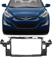 Front Radiator Support Assembly Plastic With Steel Direct Replacement Compatible With 2014-2016 Hyundai Elantra HY1225180 641013X003