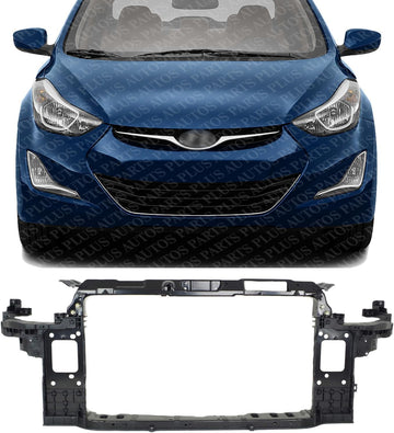 Front Radiator Support Assembly Plastic With Steel Direct Replacement Compatible With 2014-2016 Hyundai Elantra HY1225180 641013X003