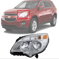 Front Head Light Assembly Left Driver Side Direct Replacement Compatible With 2010-2015 Chevrolet Equinox GM2502338 GM2502352 23308253 23383340
