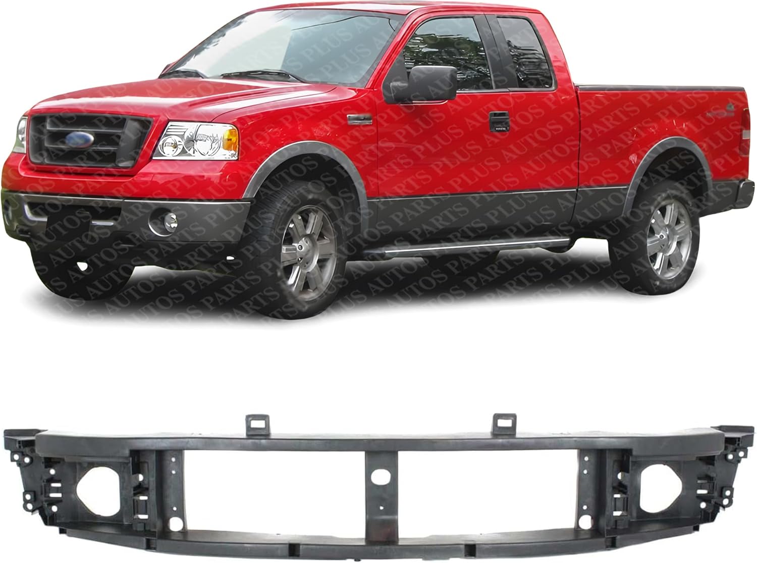 Front Header Panel Thermoplastic Direct Replacement Compatible With 1997-2004 Ford F-Series FO1220210 F85Z8A284BA