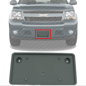 Front License Plate Bracket Bracket Direct Replacement Compatible with 2007-2013 Chevrolet Avalanche / 2007-2014 Suburban/Tahoe GM1068174 15851090