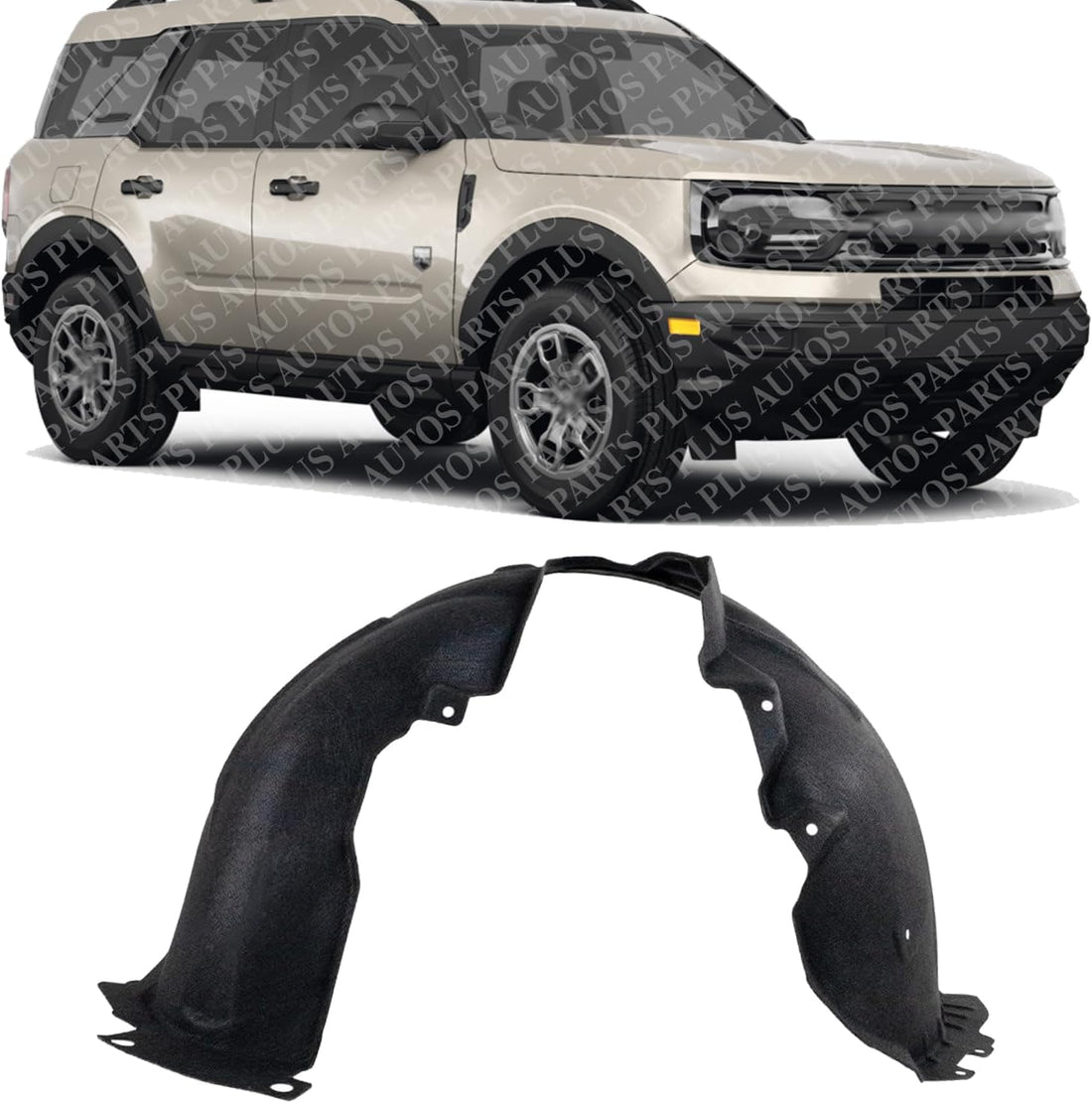 Front Fender Liner Right Passenger Side Direct Replacement Compatible with 2021-2024 Ford Bronco Sport FO1249218 M1PZ16102A