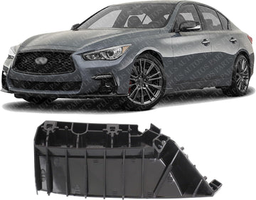 Front Bumper Stiffener Bracket Steel Left Driver Side Direct Replacement Compatible With 2014-2023 Infiniti Q50 IN1042101 620594GA0A