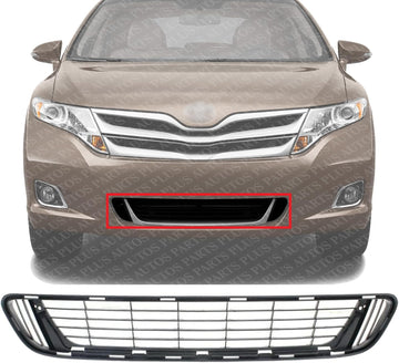 Front Bumper Grille Primed Plastic Direct Replacement Compatible With 2013-2016 Toyota Venza TO1036137 531120T021