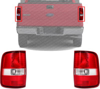 Set Of 2 Tail Light Lens And Housing Left Driver & Right Passenger Side Direct Replacement Compatible With 2004-2006 Ford F-150 FO2801182 FO2800182 5L3Z13404CA 6L3Z13404BA