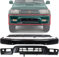 Front Bumper Steel + Lower Valance Primed + Retainer Support Direct Replacement Compatible With 1999-2002 Toyota 4Runner TO1002166 TO1095181 TO1041101 5210135927 5391135912