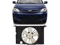 Front Radiator Cooling Fan Assembly Plastic Direct Replacement Compatible with 2009-2013 Toyota Corolla TO3115156 167110T040-PFM