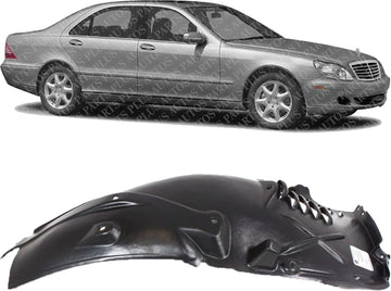 Front Section Fender Liner Right Passenger Side Direct Replacement Compatible With 2003-2006 Mercedes Benz S-Class MB1249116 2206904630