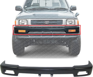 Front Bumper Primed Steel Direct Replacement Compatible With 1992-1995 Toyota Pickup TO1002103 5210135080