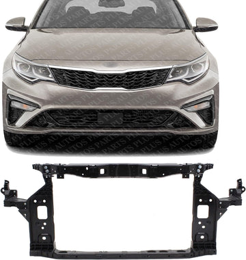 Front Radiator Support Core Plastic With Steel Direct Replacement Compatible With 2016-2020 Kia Optima KI1225180 64101D5000