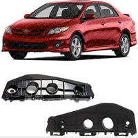 Set Of 2 Front Bumper Support Bracket Left Driver & Right Passenger Side Direct Replacement Compatible With 2011-2013 Toyota Corolla TO1042114 TO1043114 5211502170 5211602170