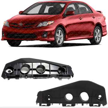 Set Of 2 Front Bumper Support Bracket Left Driver & Right Passenger Side Direct Replacement Compatible With 2011-2013 Toyota Corolla TO1042114 TO1043114 5211502170 5211602170