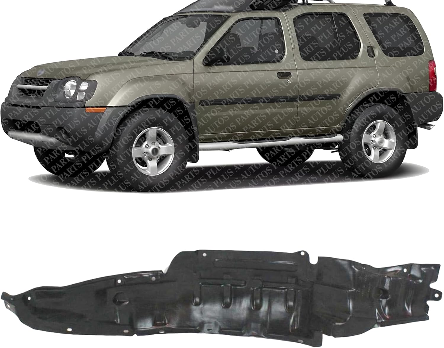 Front Fender Liner Left Driver Side Direct Replacement Compatible With 2000-2004 Nissan Xterra NI1248105 638417Z000