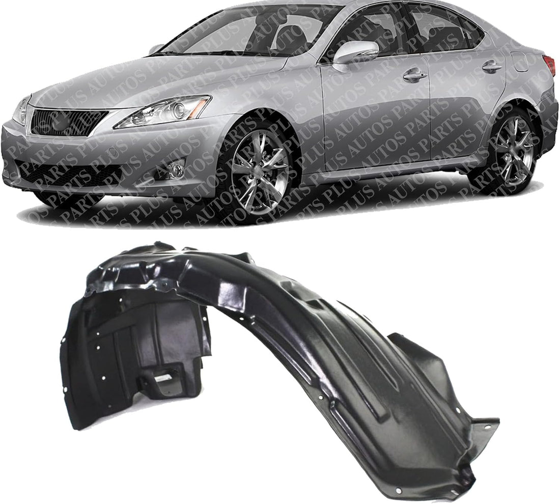 Front Fender Liner Left Driver Side Direct Replacement Compatible With 2008-2014 Lexus IS F LX1248108 5380653030