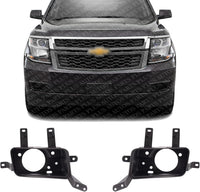 Set of 2 Front Fog Light Bracket Plastic Left Driver & Right Passenger Side Direct Replacement Compatible with 2015-2020 Chevrolet Suburban / GMC Yukon GM1039189 GM1038189 22936483