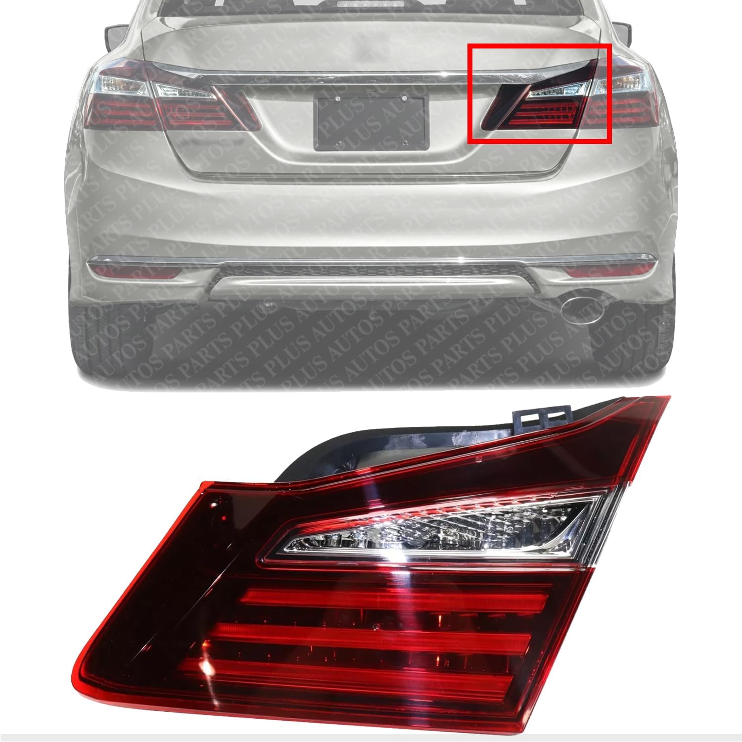 Tail Light Inner Assembly Right Passenger Side Direct Replacement Compatible With 2016-2017 Honda Accord HO2803109 34150T2AA21