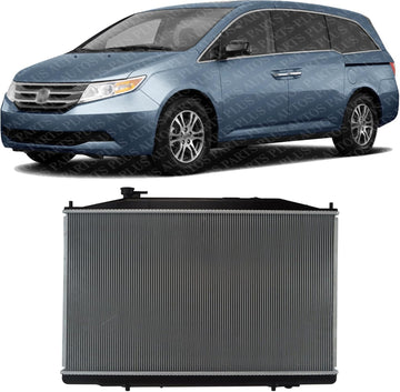 Front Radiator Aluminum Core Direct Replacement Compatible With 2011-2017 Honda Odyssey HO3010227 19010RV0A51