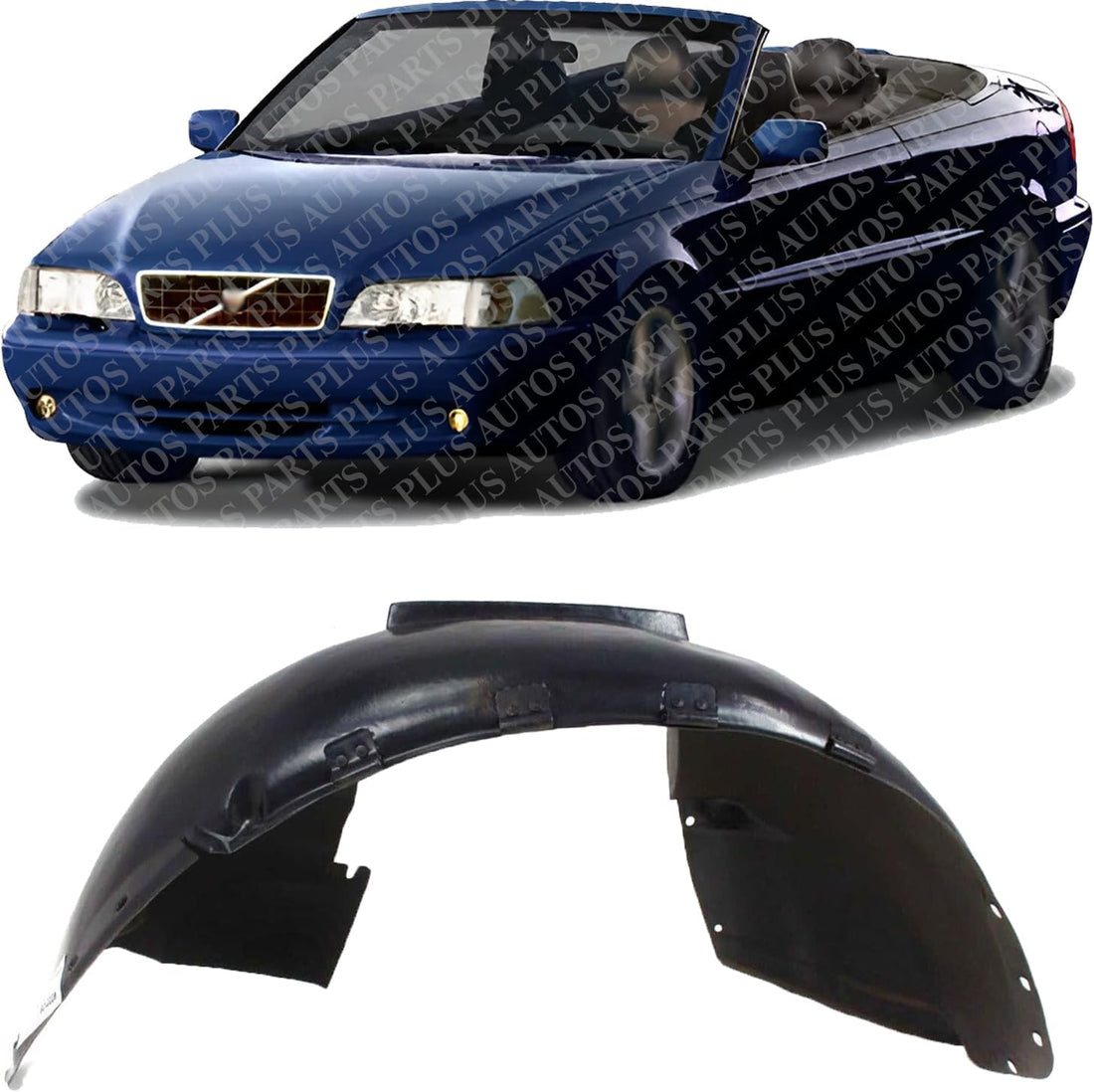 Front Fender Liner Left Driver Side Direct Replacement Compatible With 1998-2004 Volvo C70 VO1248108 86181872