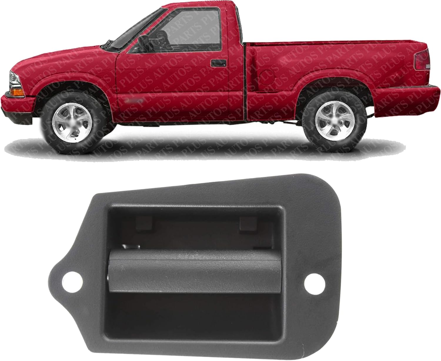 Rear Interior Door Handle Left Driver Side Direct Replacement Compatible with 1998 Isuzu Hombre / 1999-2003 Chevrolet S10 / GMC Sonoma GM1552101 15760310 19211052
