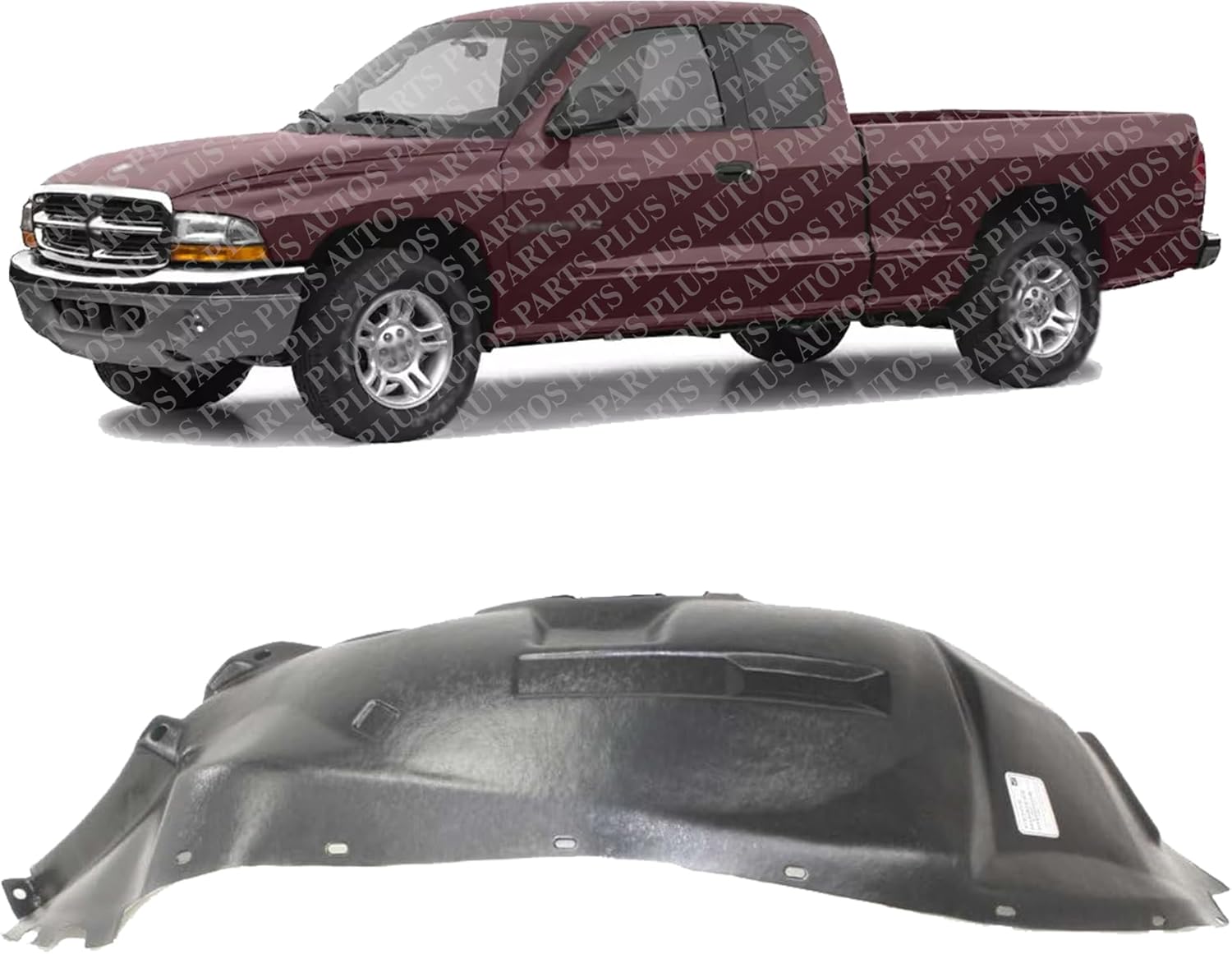 Front Fender Liner Left Driver Side Direct Replacement Compatible With 1997-2004 Dodge Dakota CH1248111 55257061AG