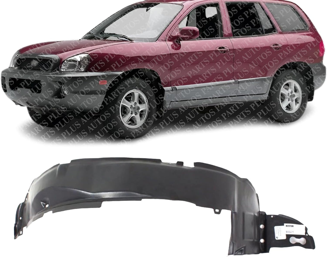 Front Fender Liner Left Driver Side Direct Replacement Compatible With 2001-2006 Hyundai Santa Fe HY1248107 8681126000