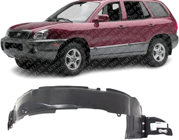 Front Fender Liner Left Driver Side Direct Replacement Compatible With 2001-2006 Hyundai Santa Fe HY1248107 8681126000