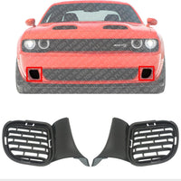 Set Of 2 Front Bumper Grille Air Intake Textured Left Driver & Right Passenger Side Direct Replacement Compatible With 2015-2023 Dodge Challenger CH1039187 CH1038187 68259762AB