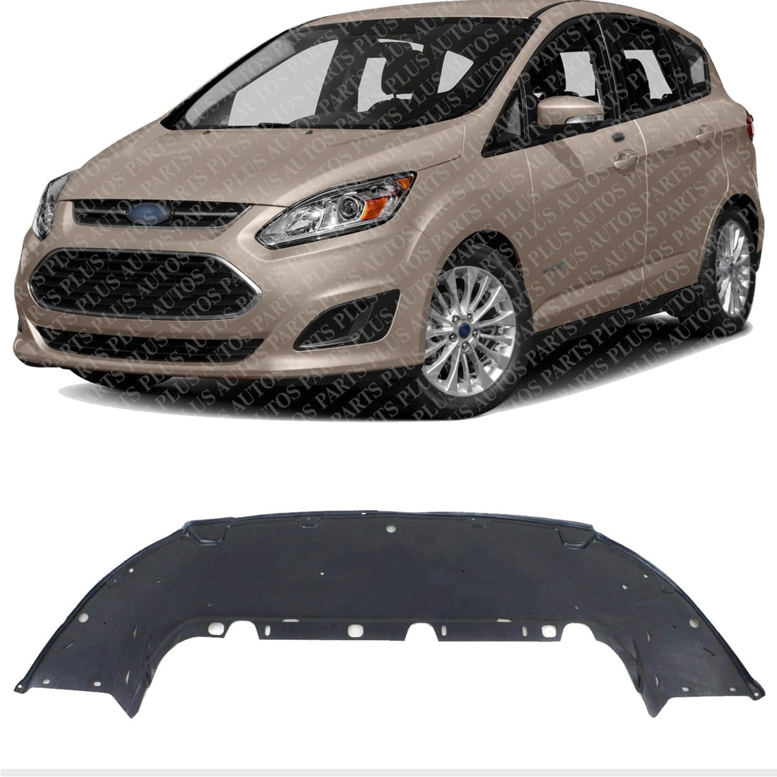 Front Engine Splash Shield Under Cover Direct Replacement Compatible with 2013-2018 Ford C-Max FO1228131 DM5Z17757A
