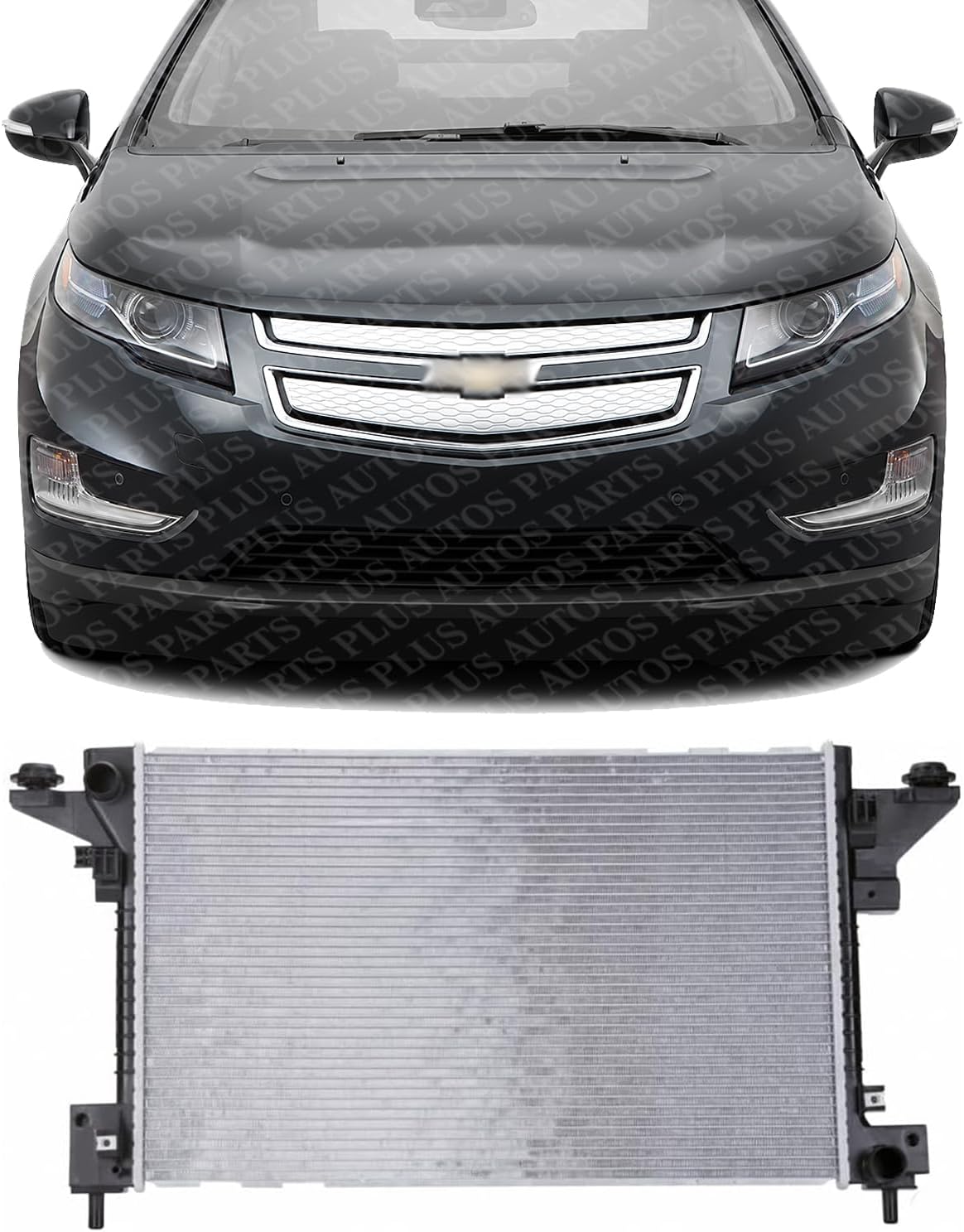 Front Radiator Aluminum Core Direct Replacement Compatible With 2011-2015 Chevrolet Volt GM3010545 22839735