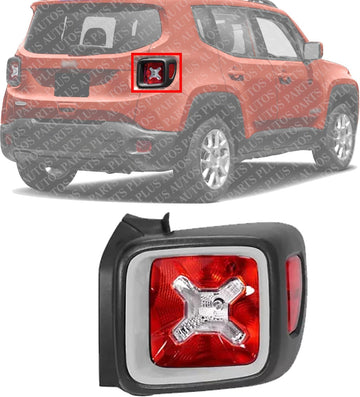 Tail Light Assembly Right Passenger Side Direct Replacement Compatible With 2015-2023 Jeep Renegade CH2801209 68429834AA-PFM