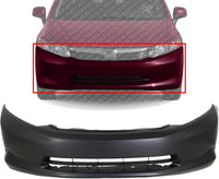 Front Bumper Cover Primed Without Fog Light Holes Direct Replacement For 2012 Honda Civic Sedan DX HF LX HO1000280 04711TR3A90ZZ