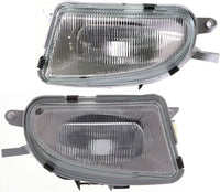 Set Of 2 Front Fog Light Assembly Right Passenger & Left Driver Side Direct Replacement Compatible With 1998-2000 Mercedes Benz C43 AMG / 2000-2002 E430 MB2592101 MB2593101 1708200156