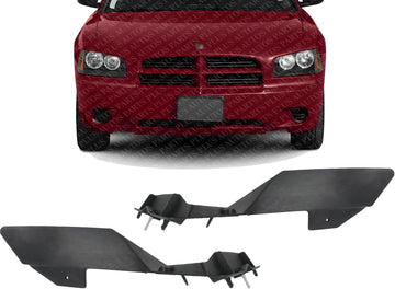 Set Of 2 Front Bumper Inner Bracket Left Driver & Right Passenger Side Direct Replacement Compatible With 2006-2010 Dodge Charger CH1043105 CH1042105 4806230AD 4806231AD