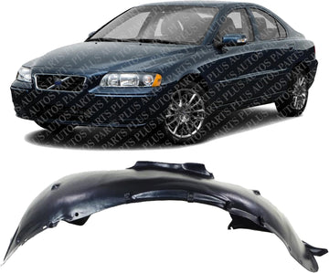 Front Fender Liner Left Driver Side Direct Replacement Compatible With 2001-2009 Volvo S60 / 2001-2007 V70 VO1248105 306556655